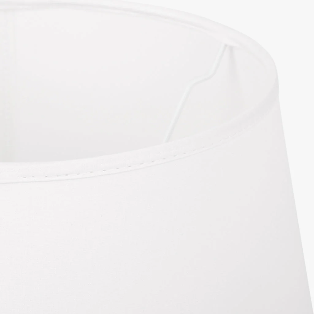Abatjour Drum em Algodão Branco D30cm - Image 3