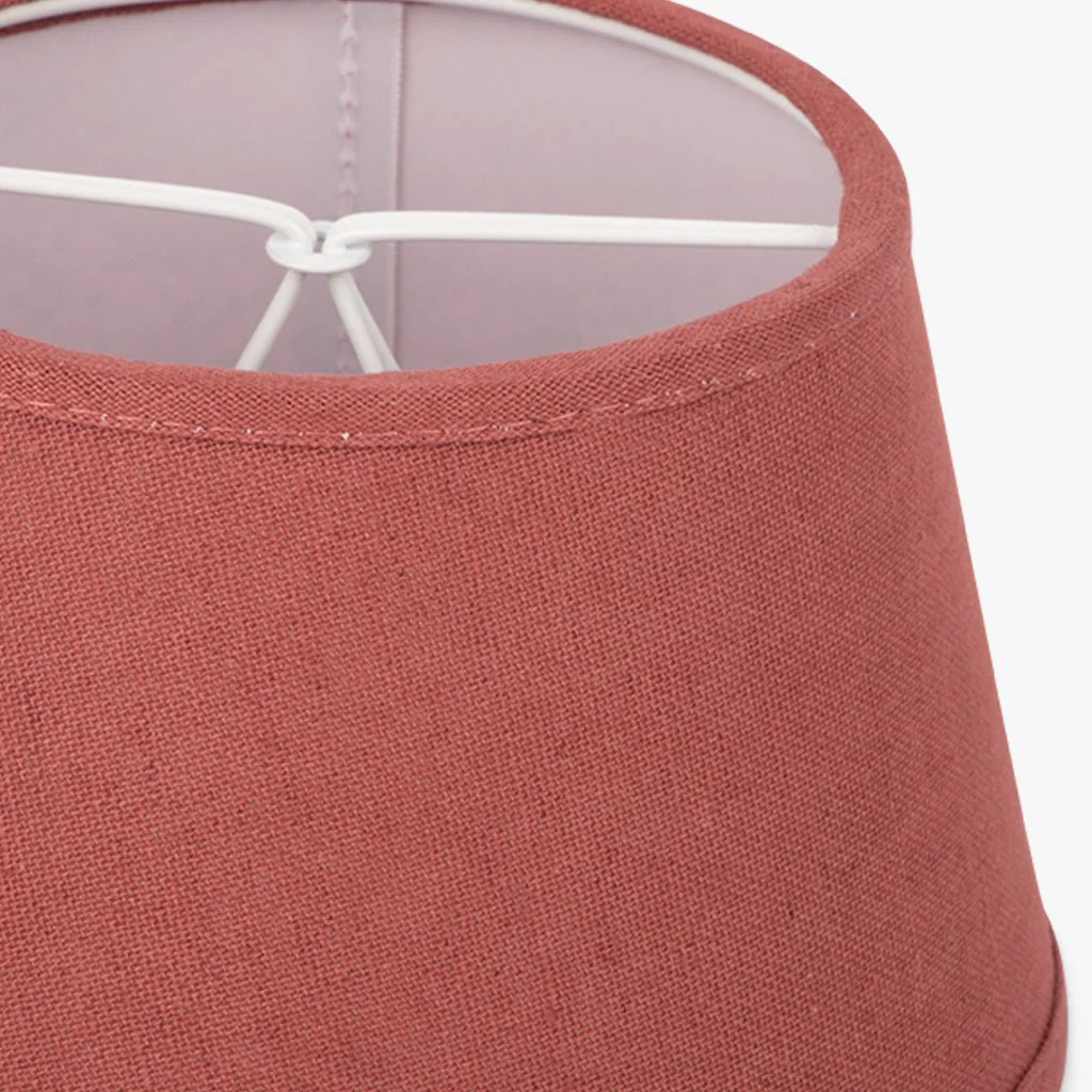 Abatjour Drum em Linho Vermelho D15cm - Image 3