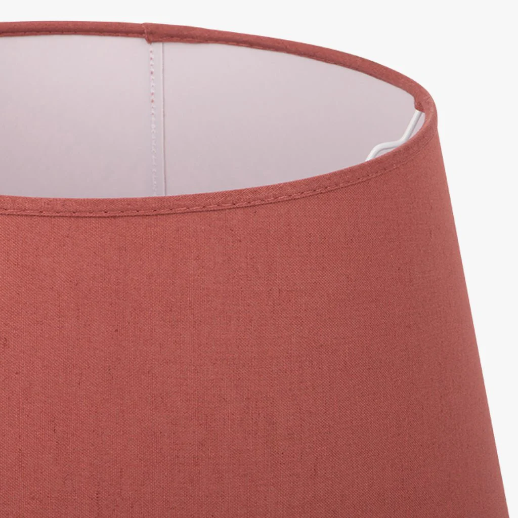Abatjour Drum em Linho Vermelho D40cm - Image 3