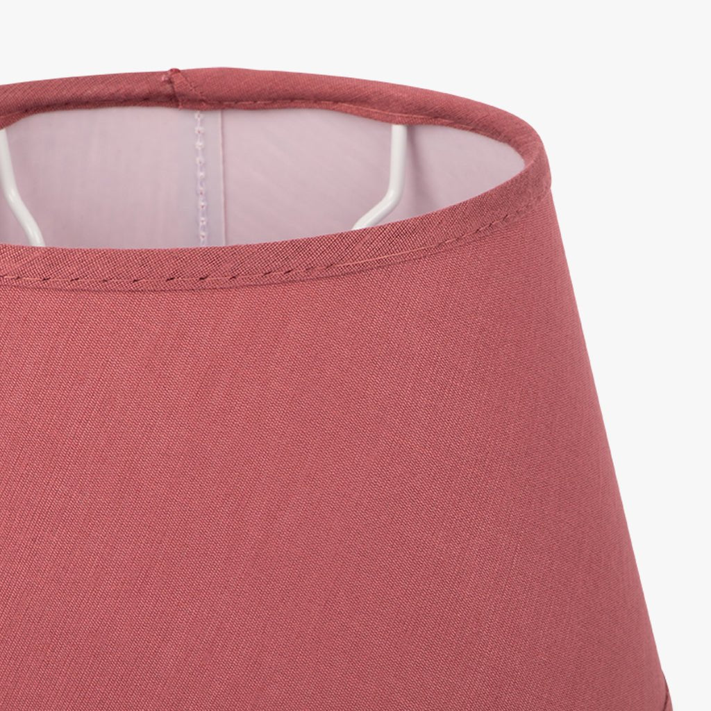 AbatJour Oval em Seda Vermelho D20,5cm - Image 2