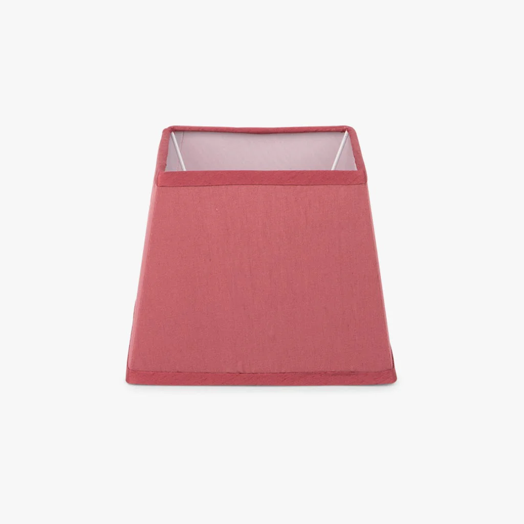 AbatJour Quadrado em Seda Vermelho