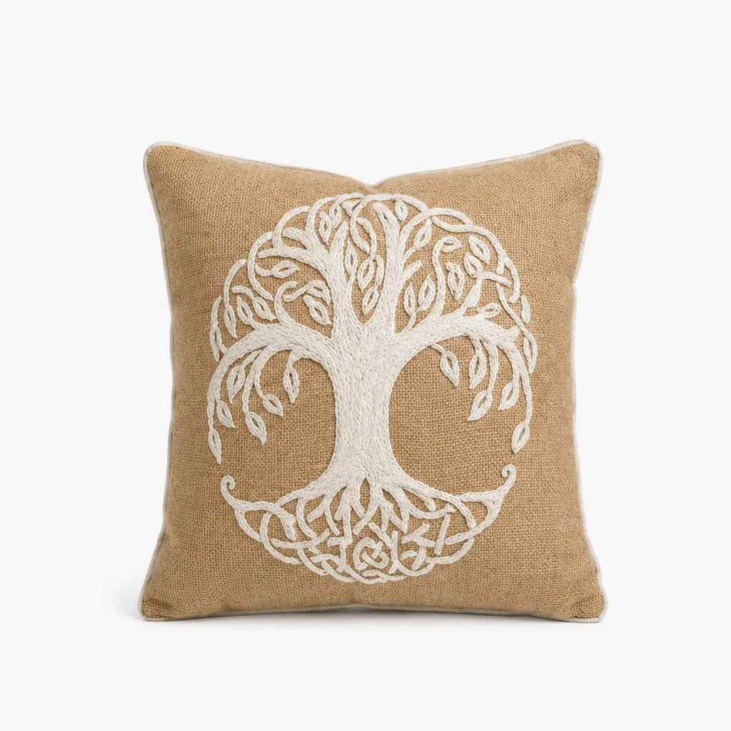Almofada Sortida de Árvore Castanho 45x45 RAÍZES - Image 3