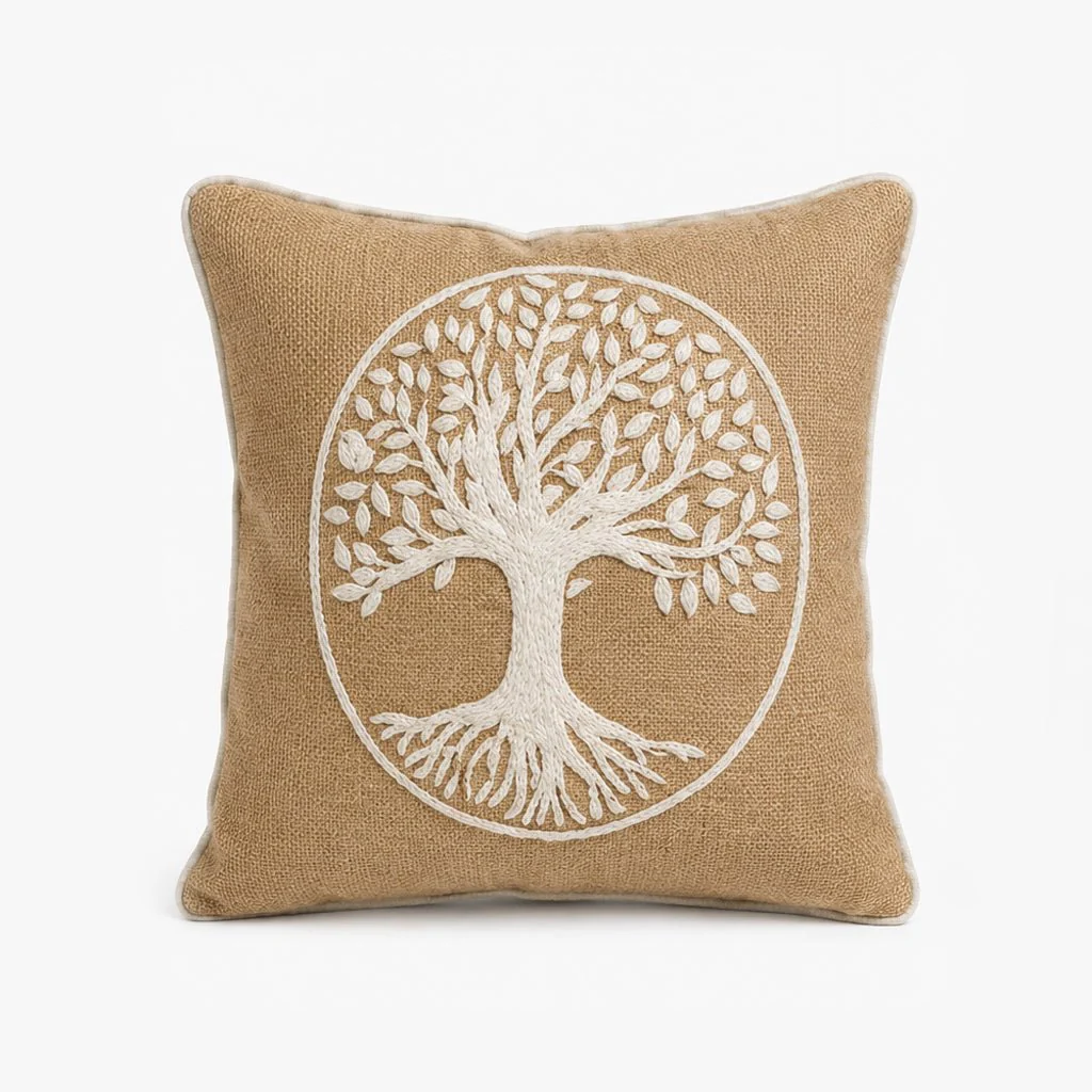 Almofada Sortida de Árvore Castanho 45x45 RAÍZES - Image 4