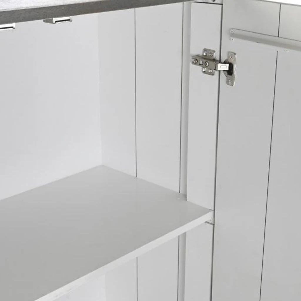Aparador Relevo Branco com Acabamentos Bronze 93X41X114 WHITE GLOW - Image 5