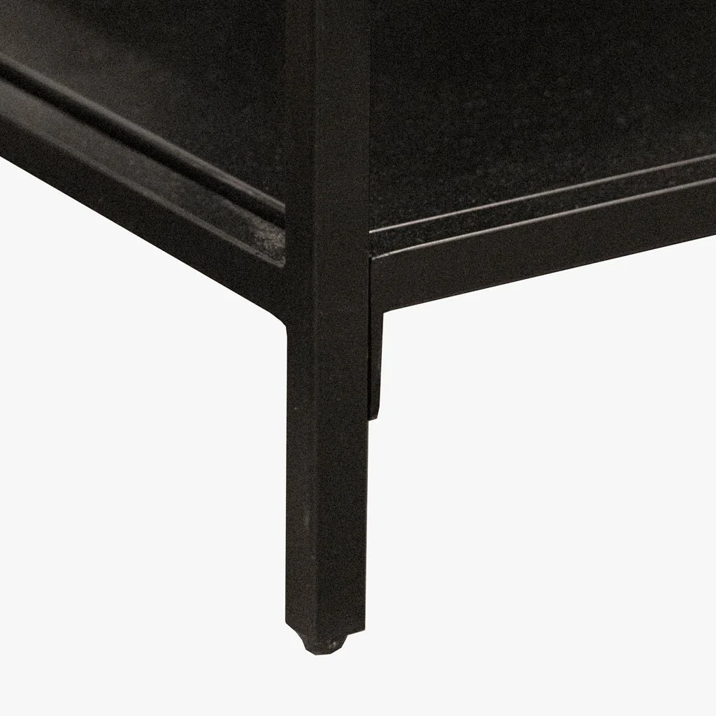 Armário de Metal Preto com Duas Portas de Vidro FUKUI - Image 7