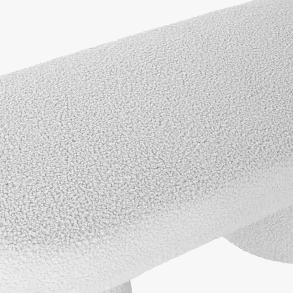 Banco Poliéster Branco 100x42x46 MALVA - Image 4