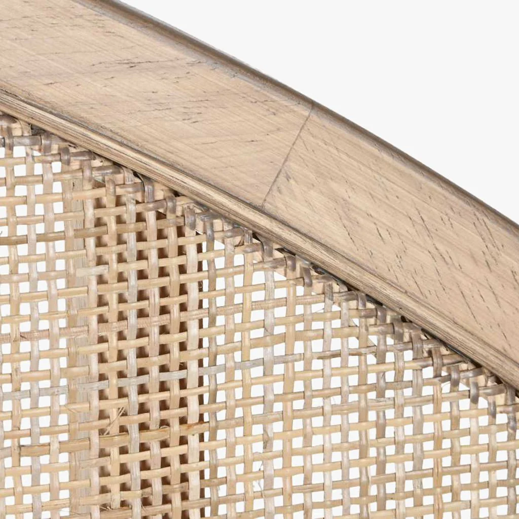 Cabeceira Cama Redonda Rattan 180x3,5x120 SERENA - Image 4