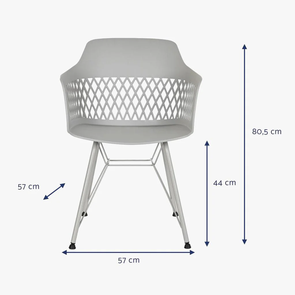 Cadeira PP Cinza 57x57x80,5 - Image 6