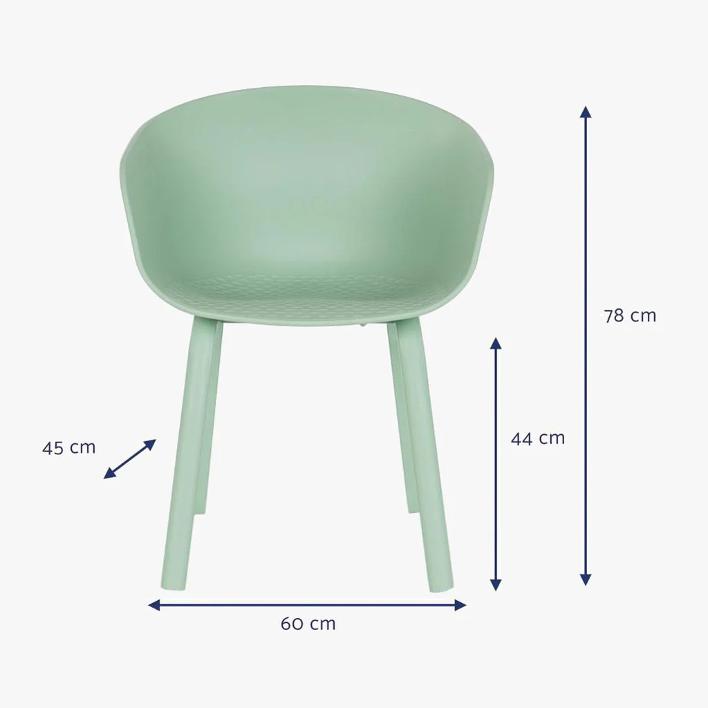 Cadeira PP Verde 60x52x78 - Image 6