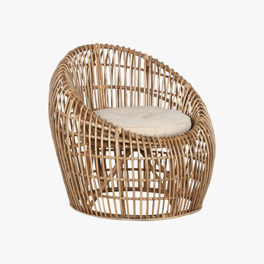 Cadeirão de Rattan e Bambu 70x70x74 - Image 2