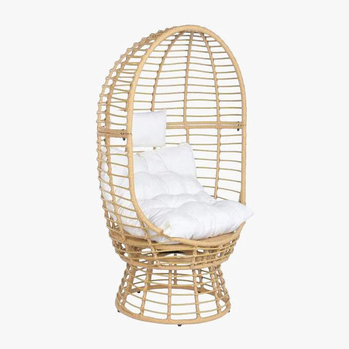 Cadeirao de Rattan Giratório 83x73x143 COMPORTA - Image 3