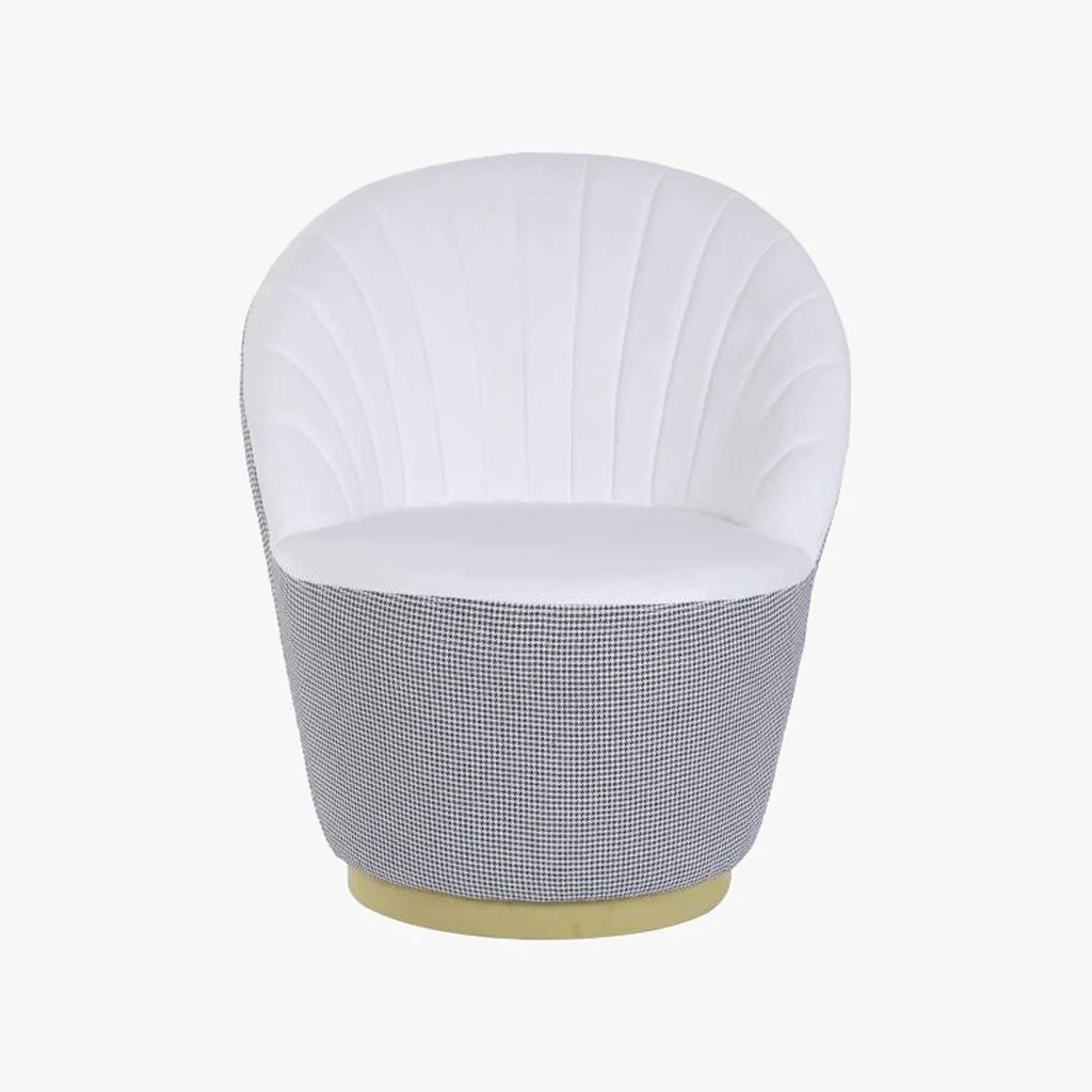 Cadeirão Xadrez Branco 69x69x85 VERSAILLES - Image 2