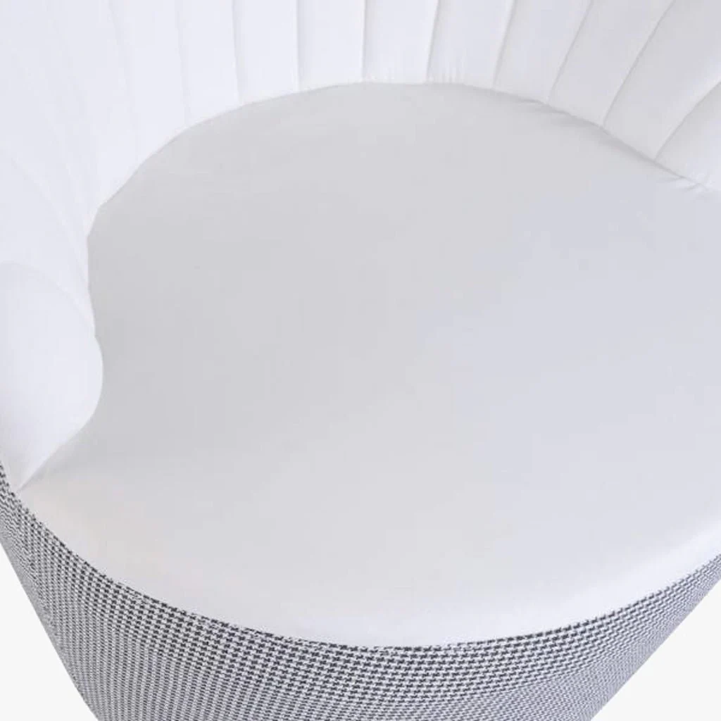 Cadeirão Xadrez Branco 69x69x85 VERSAILLES - Image 4