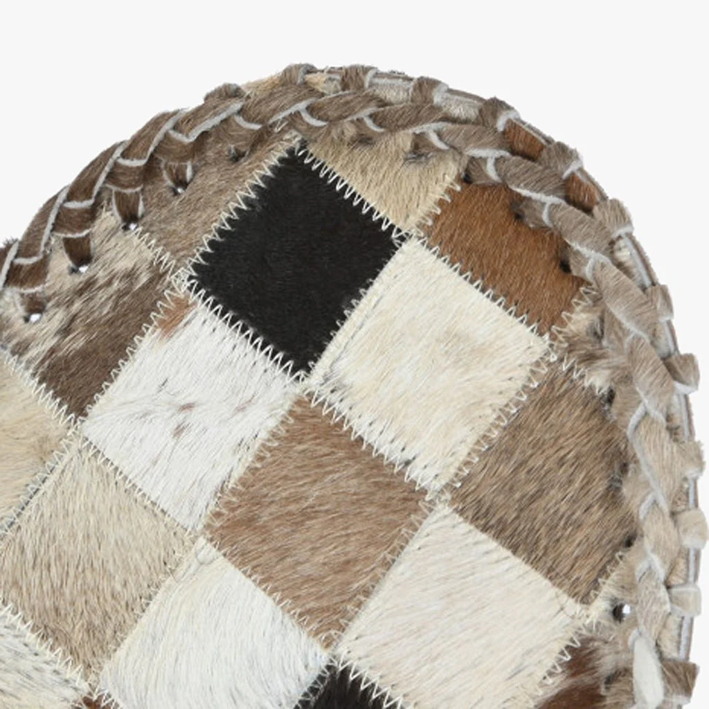 Cadeira Pele Quadrados Camel/Branco VERVE - Image 6