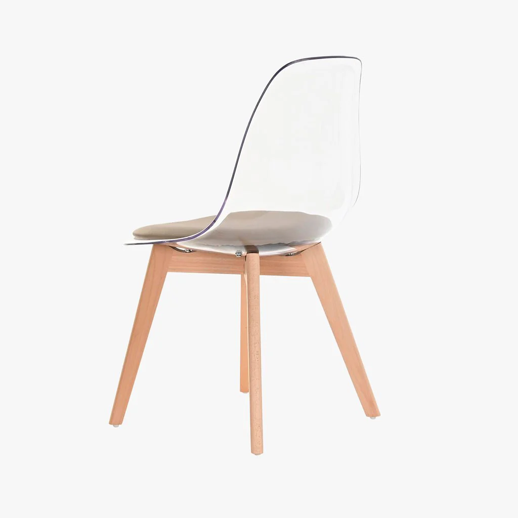 Cadeira Transparente Bege 54X47X83 EAMES - Image 2
