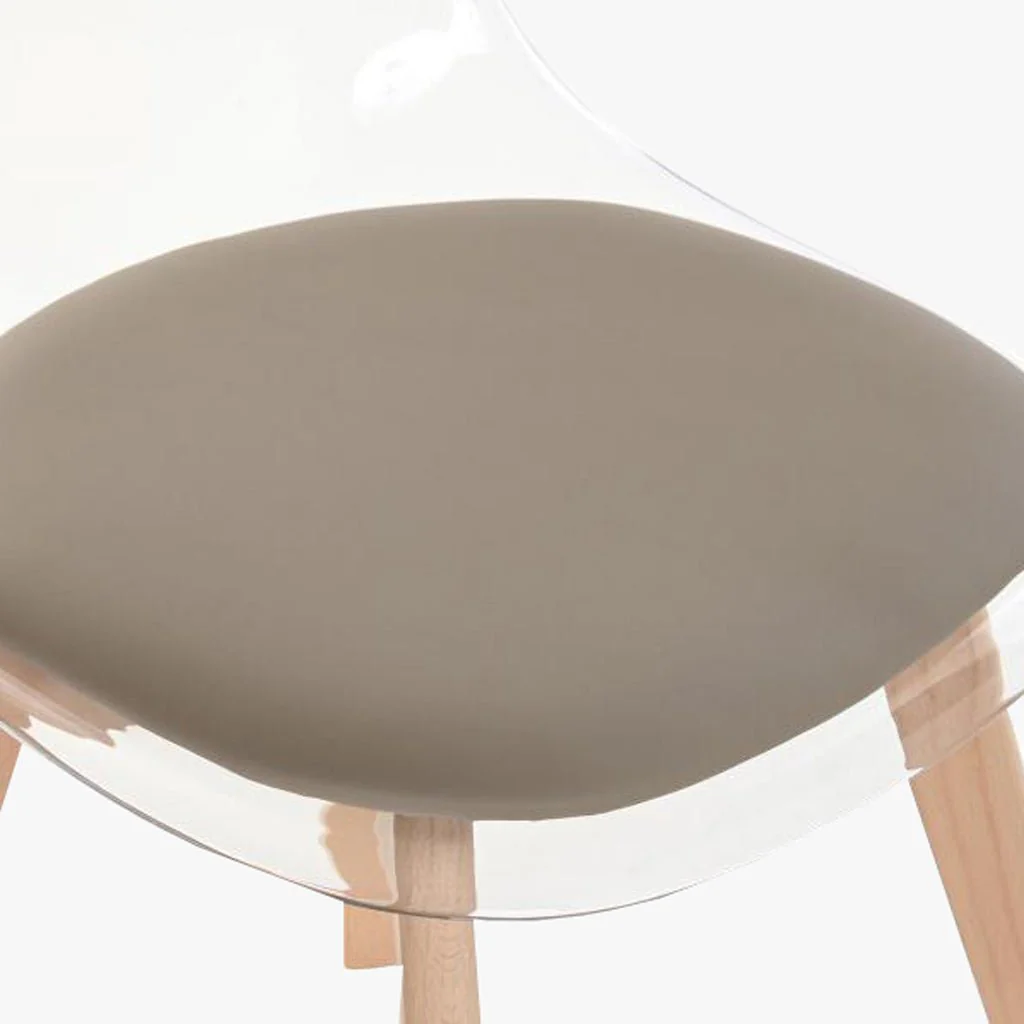 Cadeira Transparente Bege 54X47X83 EAMES - Image 3