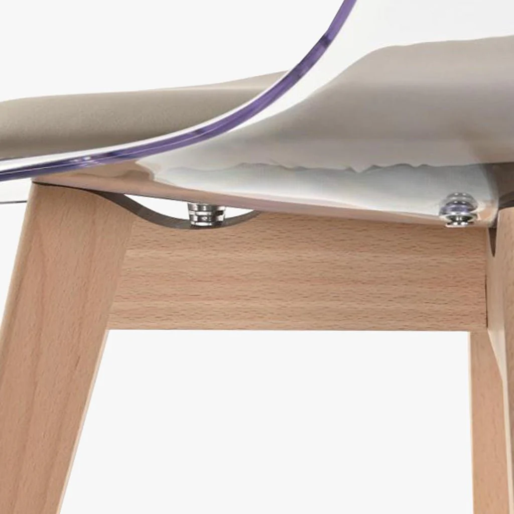 Cadeira Transparente Bege 54X47X83 EAMES - Image 6