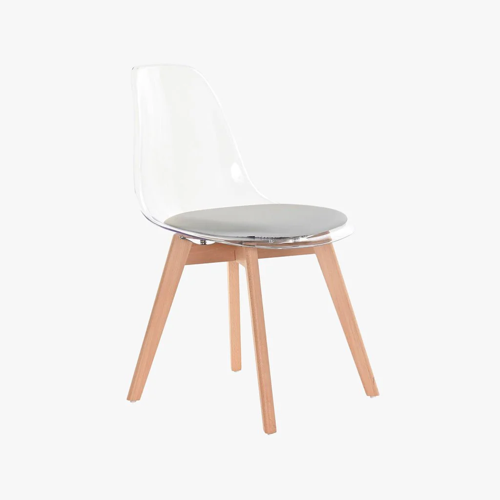 Cadeira Transparente Cinza 54X47X83 EAMES