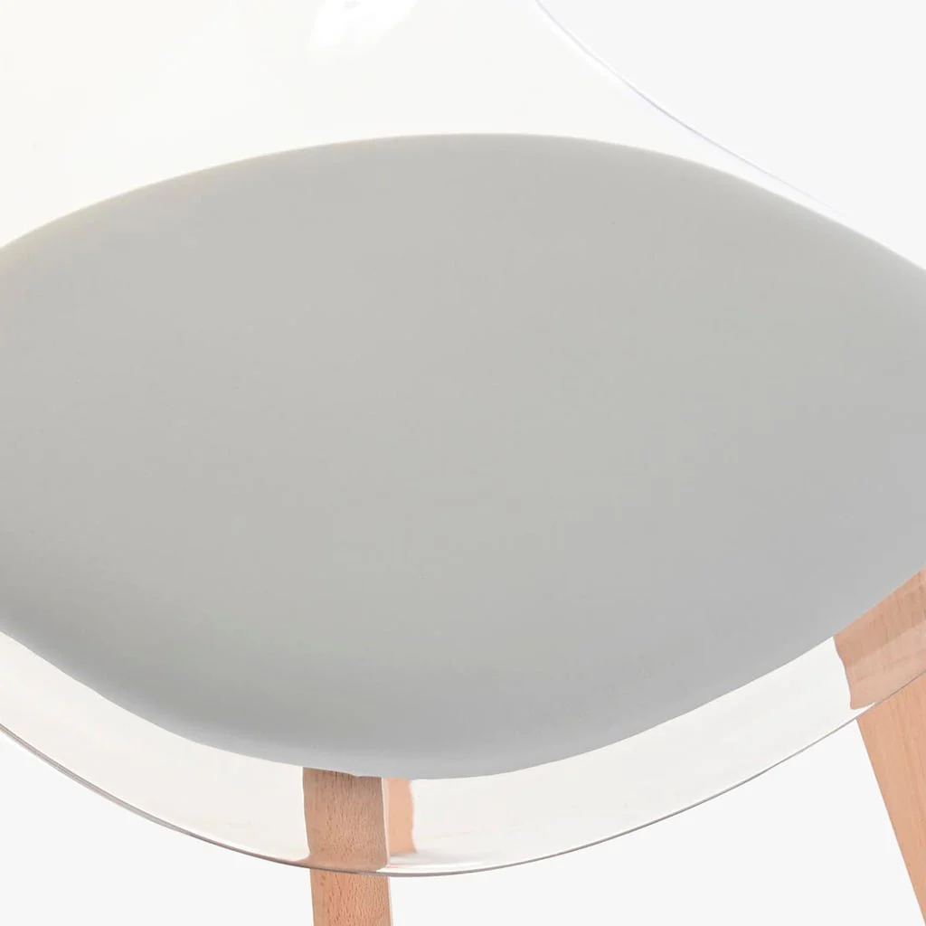 Cadeira Transparente Cinza 54X47X83 EAMES - Image 3