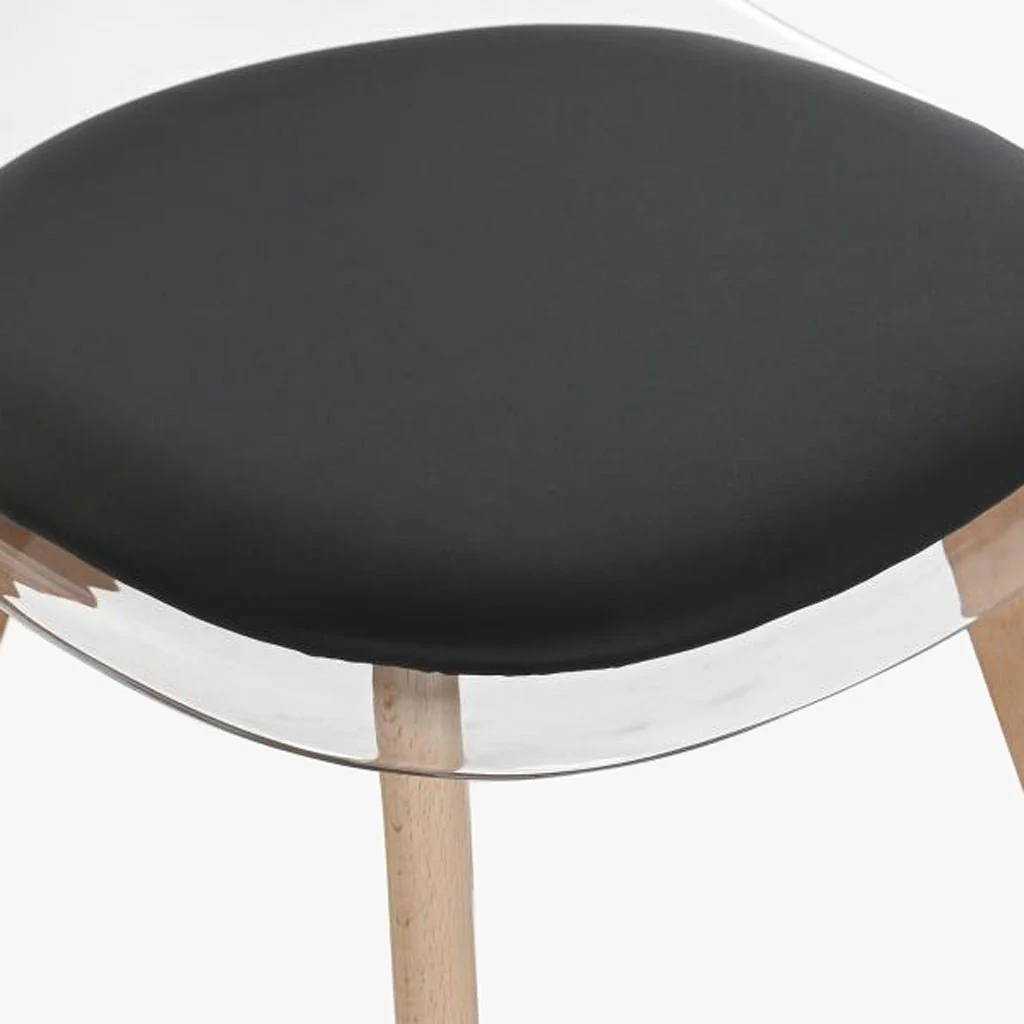 Cadeira Transparente Branca & Preto 54X47X83 EAMES - Image 3