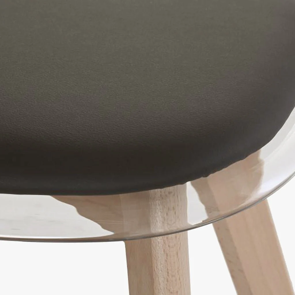 Cadeira Transparente Branca & Preto 54X47X83 EAMES - Image 5
