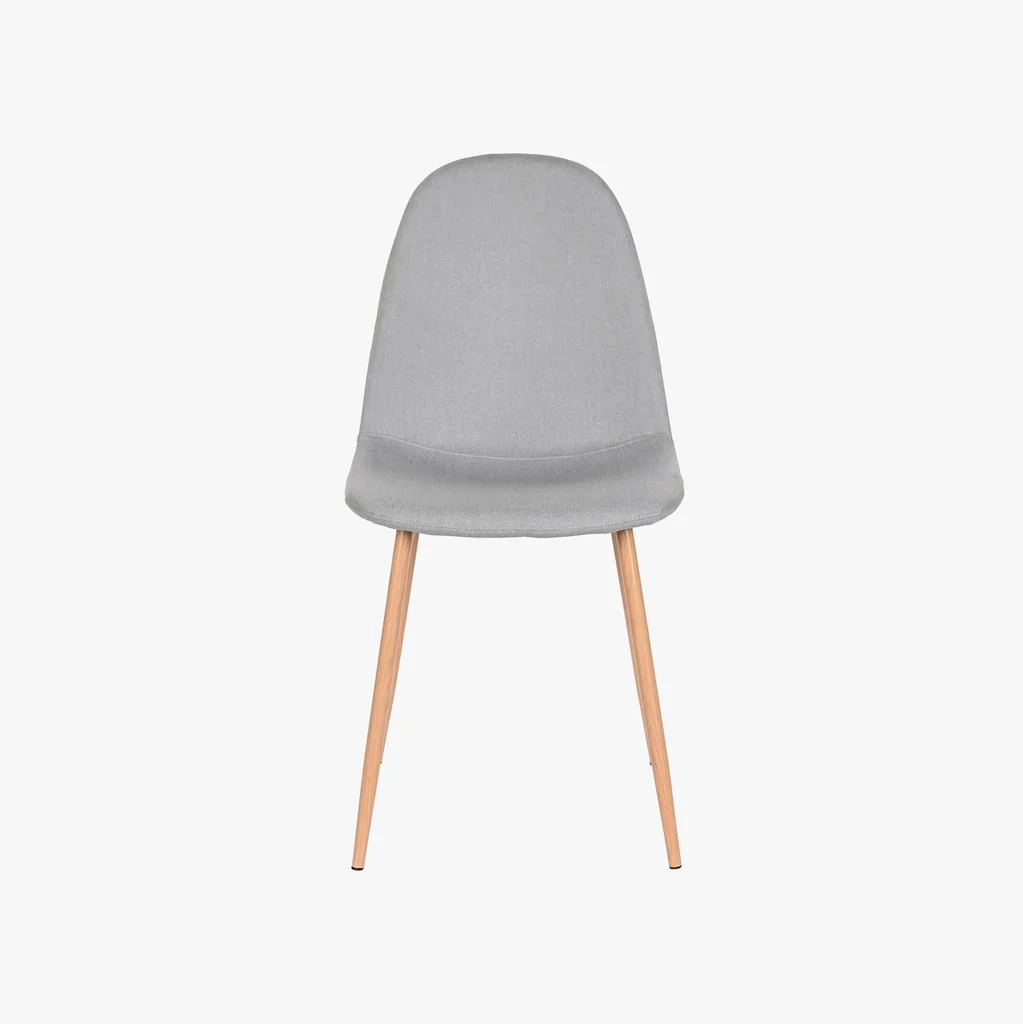 Cadeira em Tecido CInza com Pés Efeito Madeira 44X51X90 EAMES - Image 2