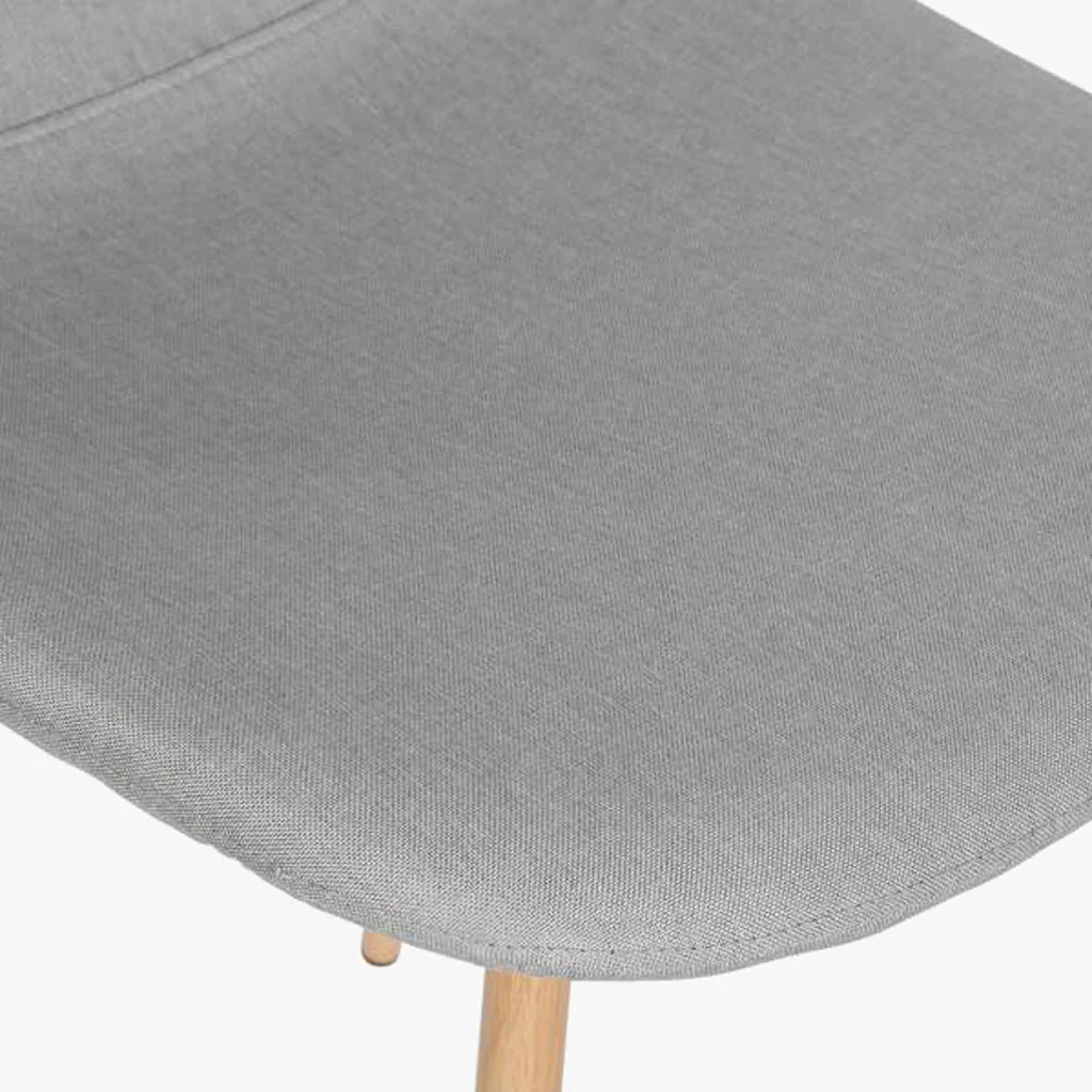 Cadeira em Tecido CInza com Pés Efeito Madeira 44X51X90 EAMES - Image 4