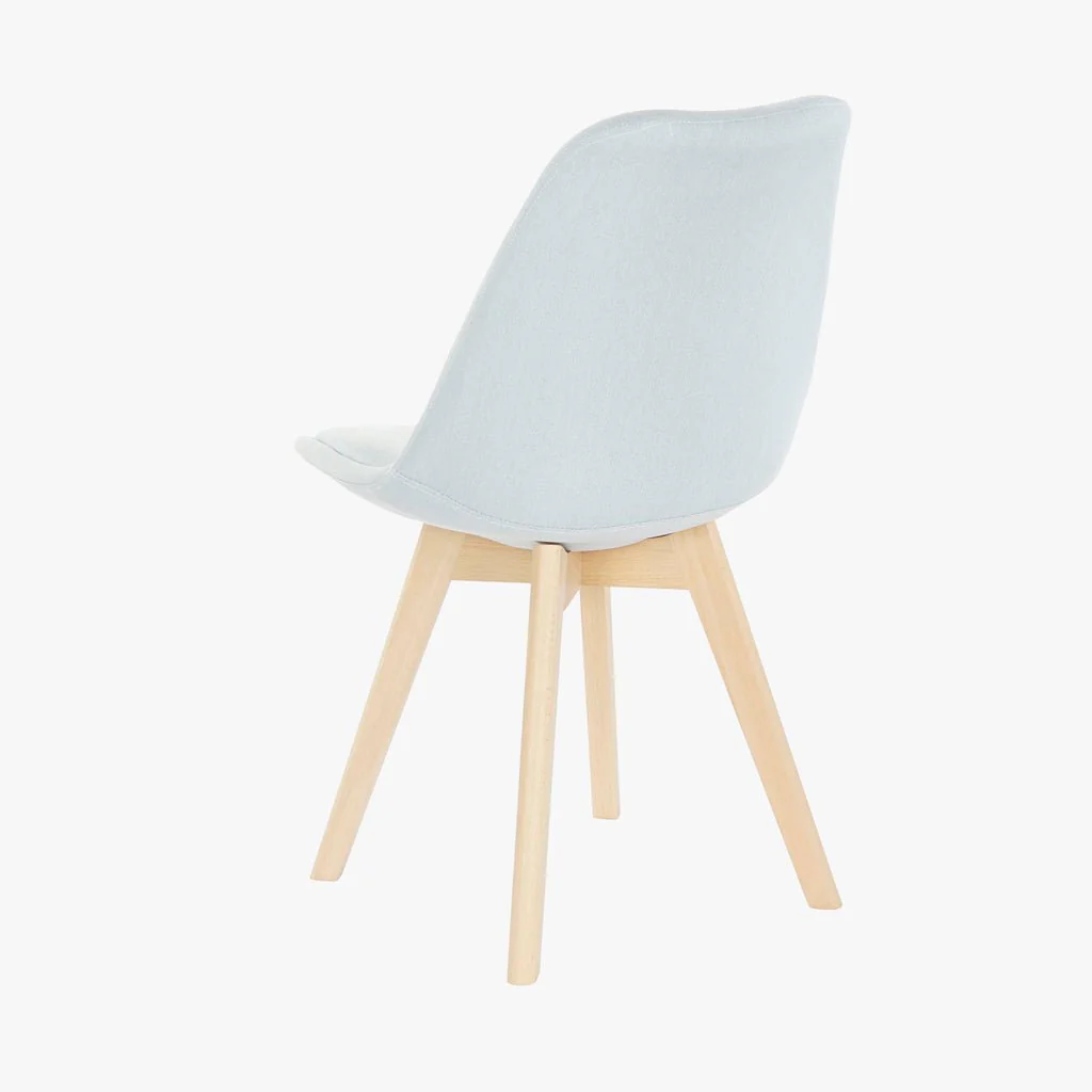 Cadeira Com Revestimento Tecido Azul e Pés em Faia 48X56X83 EAMES - Image 2