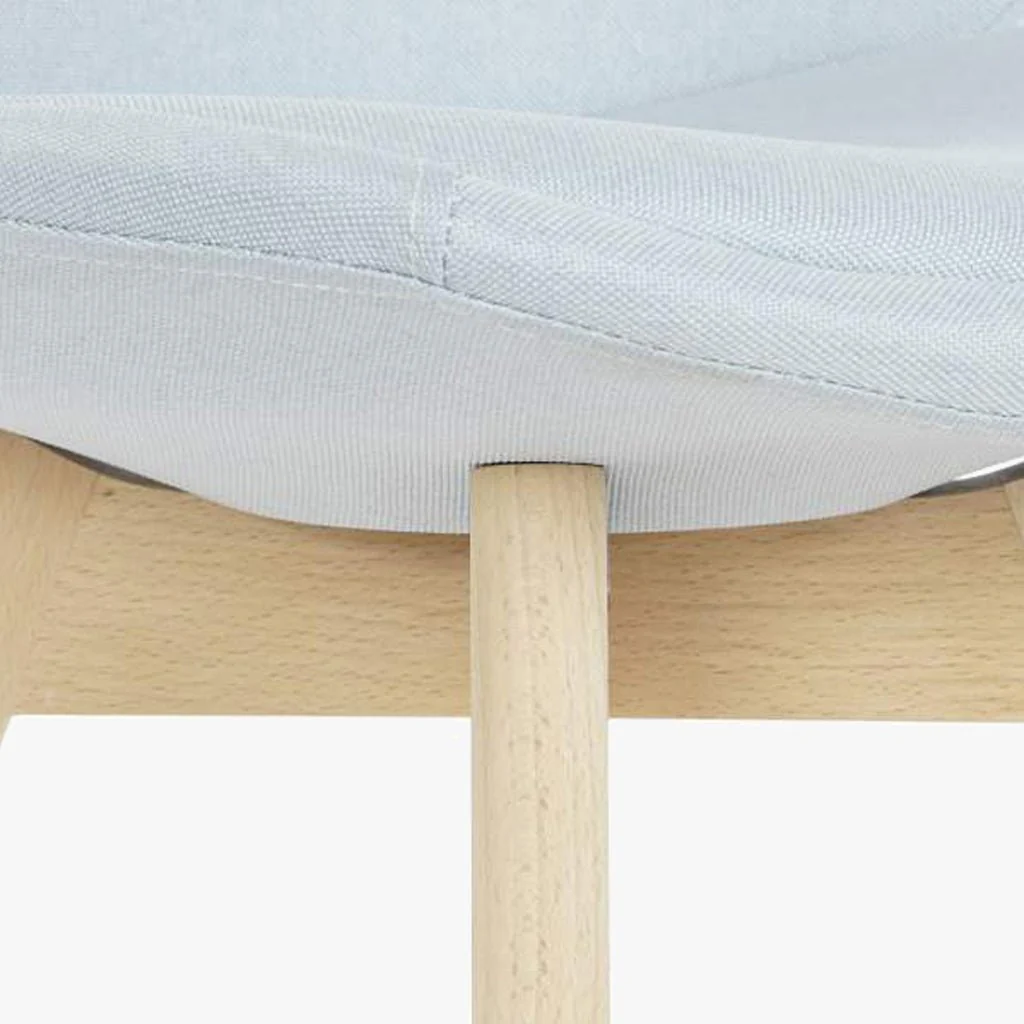 Cadeira Com Revestimento Tecido Azul e Pés em Faia 48X56X83 EAMES - Image 5