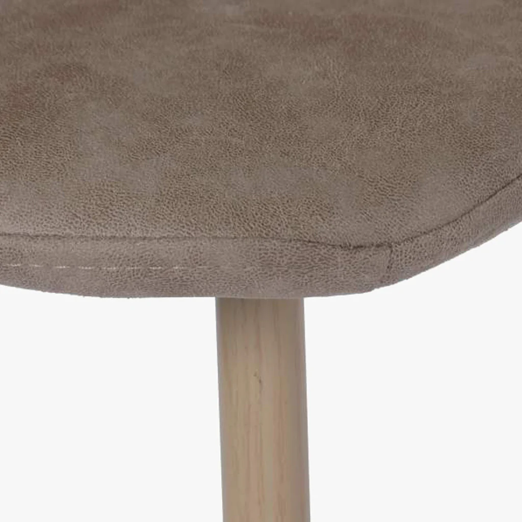 Cadeira com Revestimento Sintético Castanho Claro e Pés Efeito Madeira 44X51X90 EAMES - Image 7