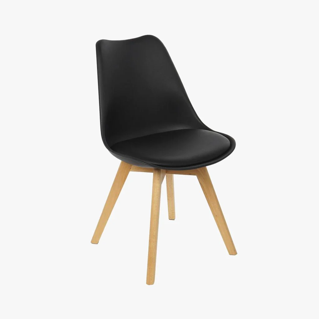 Cadeira Com Revestimento Sintético Preto 48X55X84 EAMES