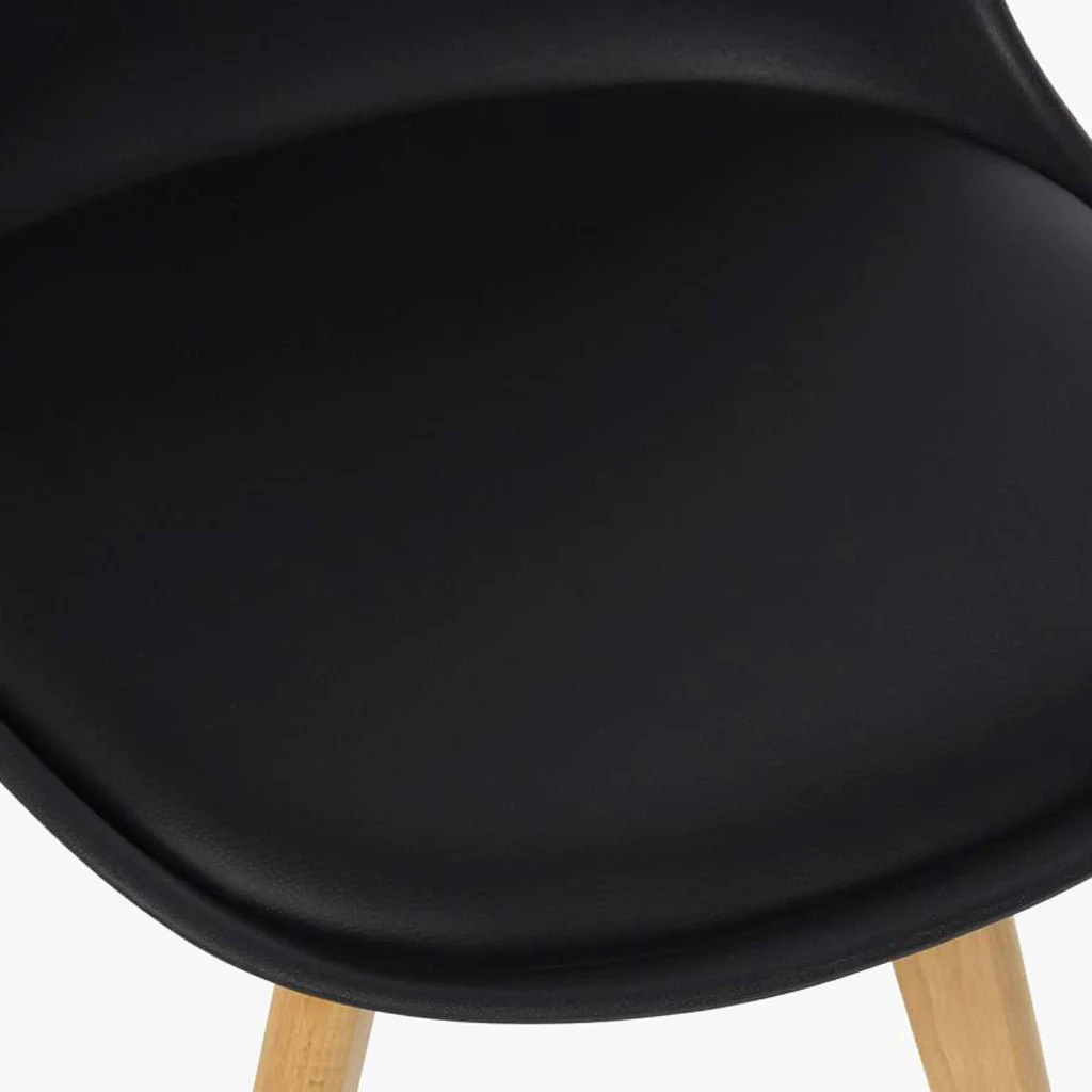 Cadeira Com Revestimento Sintético Preto 48X55X84 EAMES - Image 2