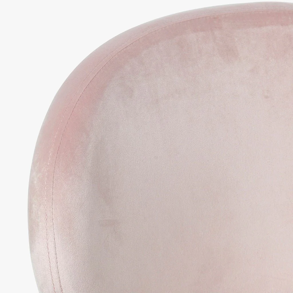 Cadeira Curva Rosa | Veludo e Pés Dourados | VELISSE - Image 3