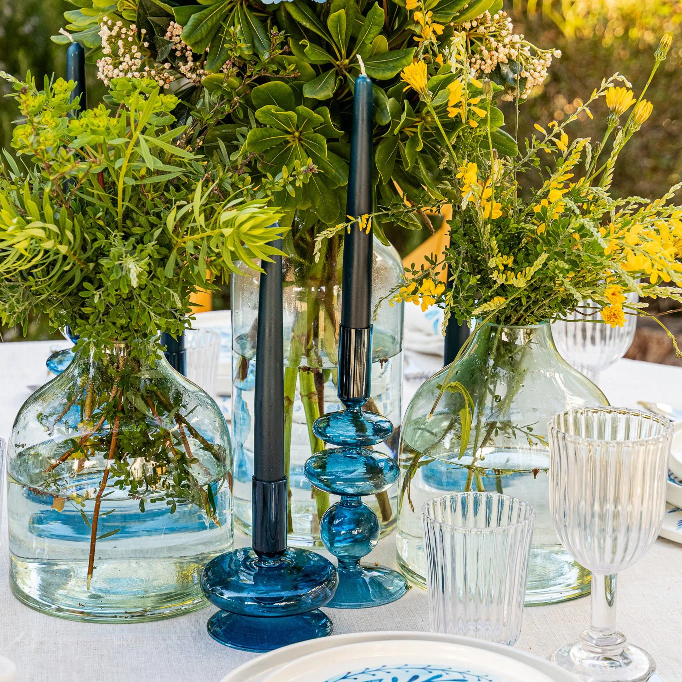 Conjunto de Velas Castiçal Azul Escuro NOX - Image 4