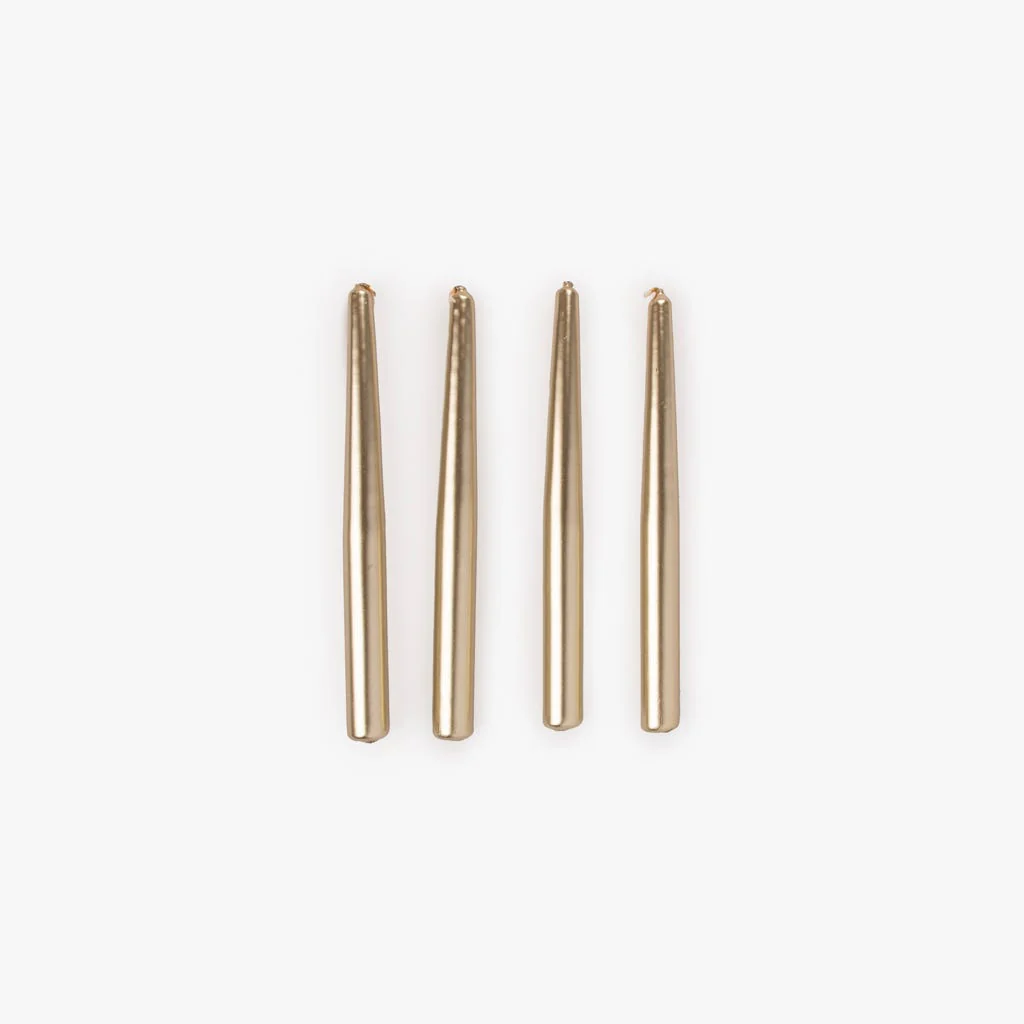 Conjunto de Velas Castiçal Dourada NOX