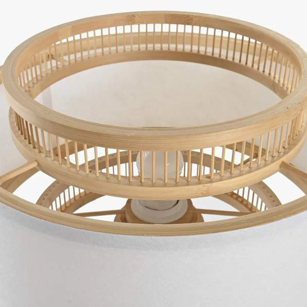 Candeeiro de Mesa Bambu e Tecido 48 cm ICONIC - Image 3