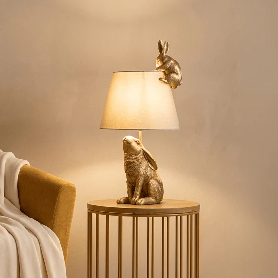 Candeeiro de Mesa Coelhos Dourados WILD LIGHT