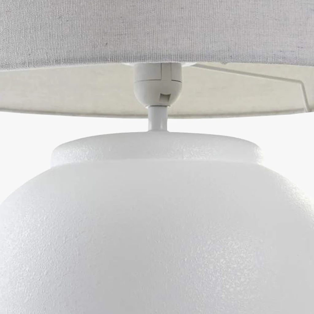 Candeeiro de Mesa Louça Branco 58 cm LUMINA - Image 3