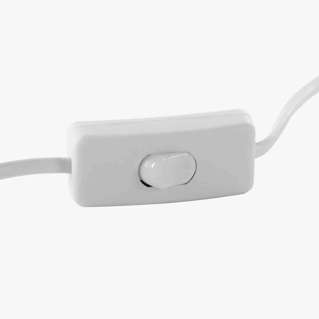 Candeeiro de Mesa Louça Branco 58 cm LUMINA - Image 4
