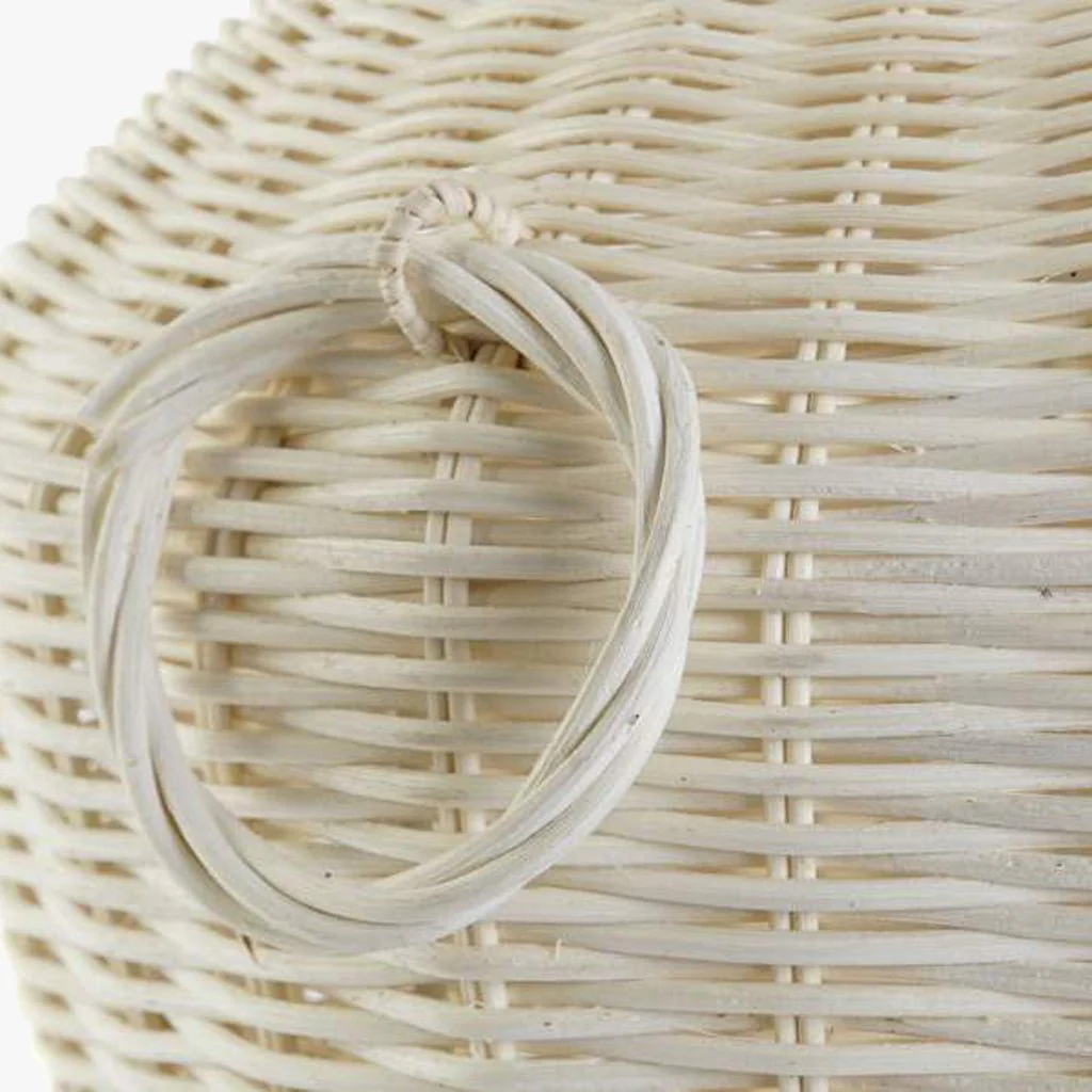 Candeeiro de Mesa Rattan Branco PALHA - Image 5