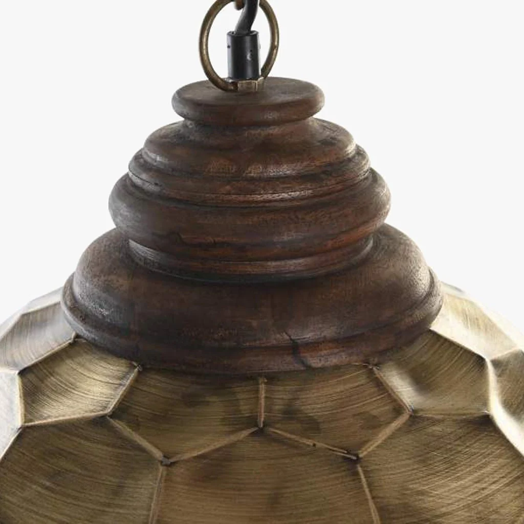 Candeeiro de Teto Martelado Dourado LUXE - Image 2