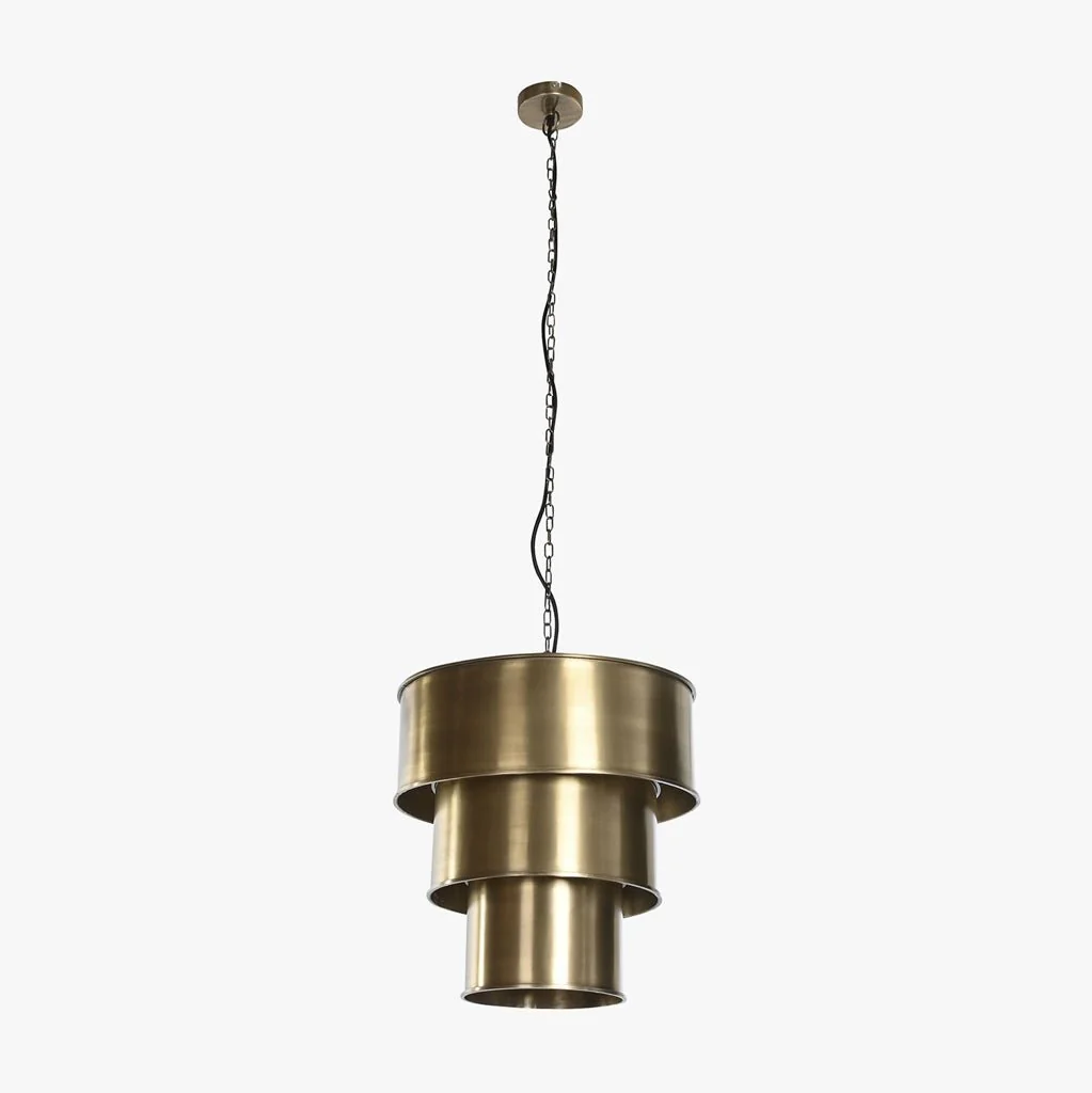 Candeeiro de Teto Triplo Dourado LUXE - Image 2