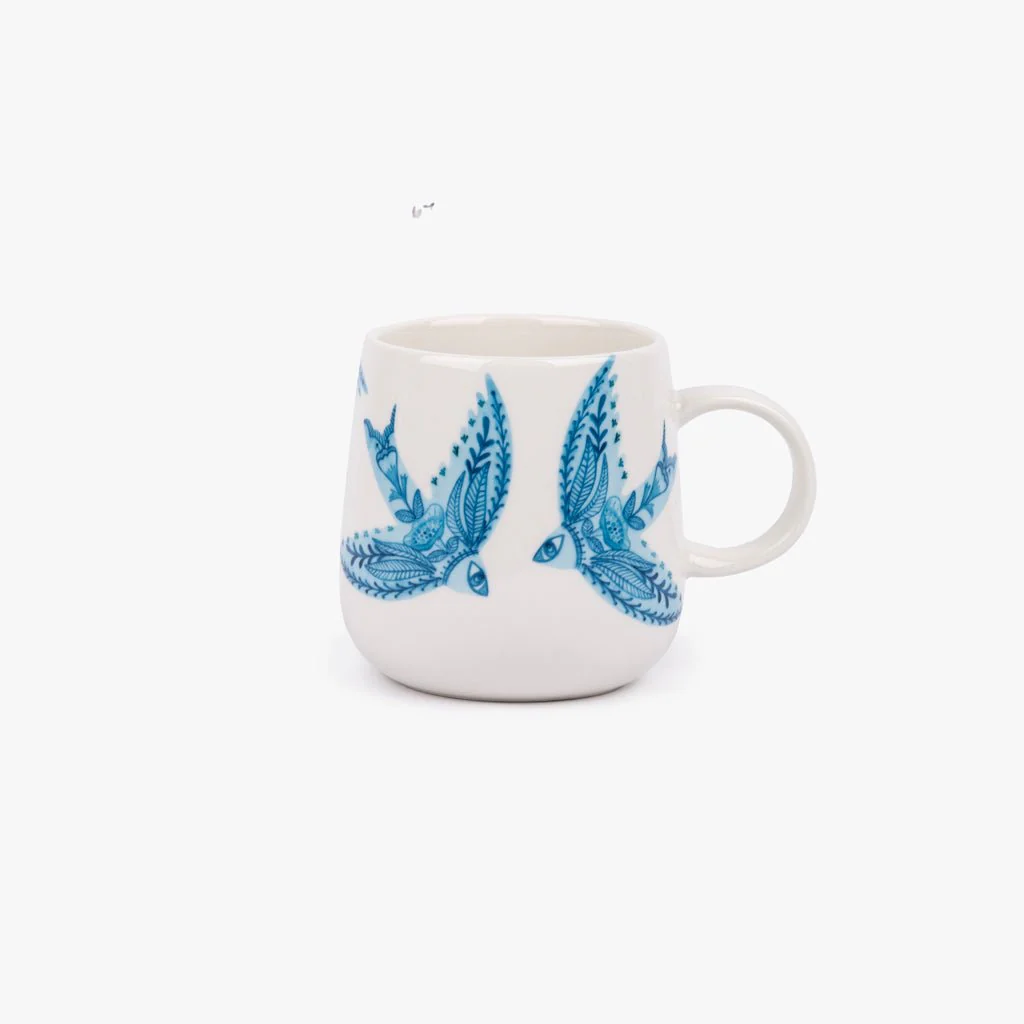 Caneca New Bone China com Pássaro Azul BLUE BIRD - Image 3