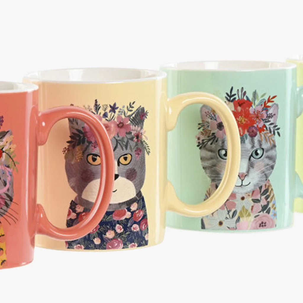 Caneca Gato Flores 360ml BLOOMING CATS&DOGS - Image 3