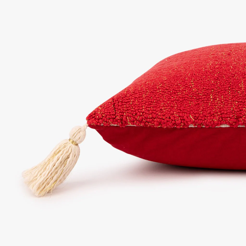Capa de Almofada Vermelha com Lurex COZY - Image 4