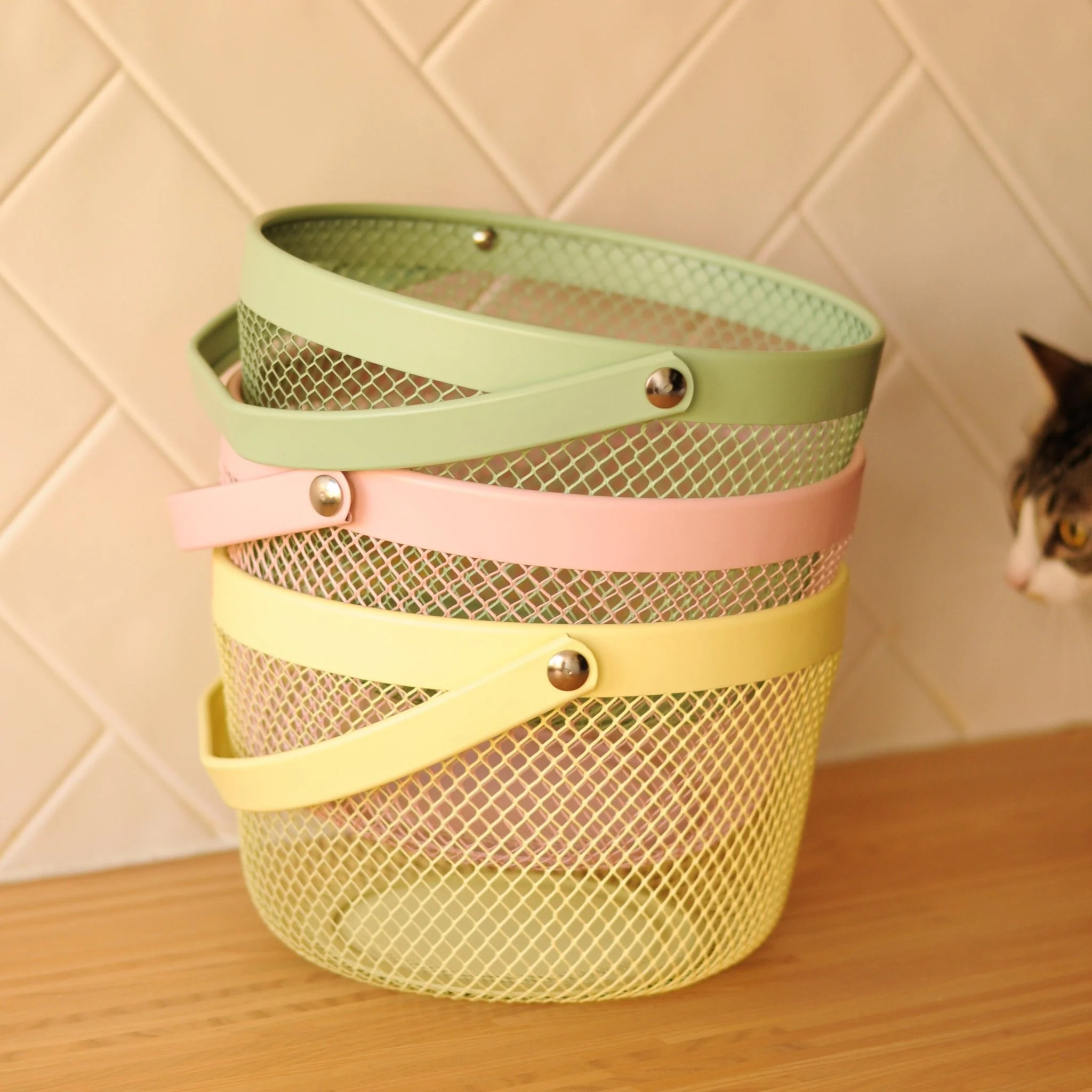 Cesto de Metal Rosa SUMMER PASTELS - Image 3