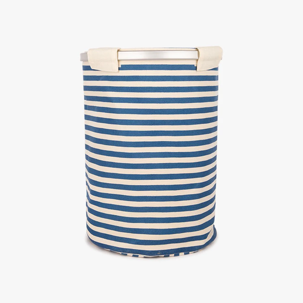 Cesto da roupa às riscas azul 38x54cm NISI - Image 2