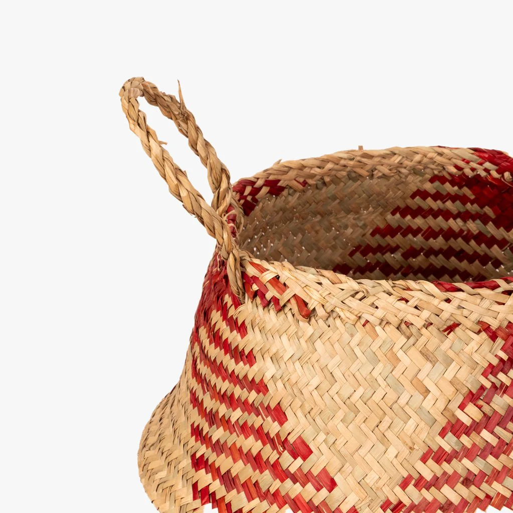 Cesto Seagrass Vermelho Grande BASSAC - Image 3