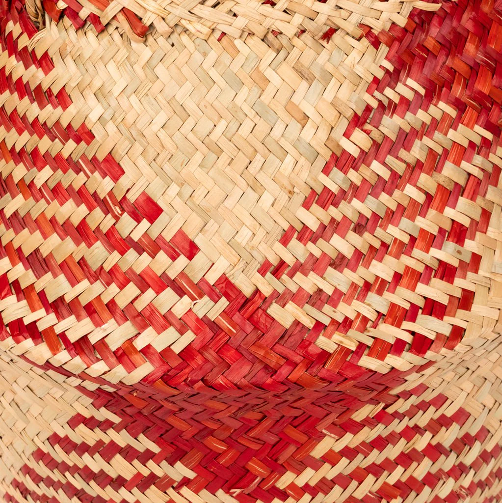 Cesto Seagrass Vermelho Grande BASSAC - Image 4