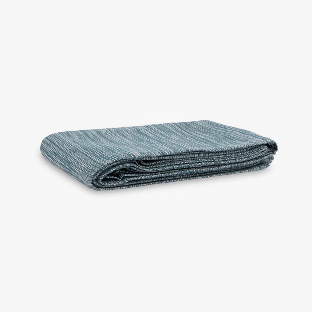 Colcha para Cama Mesclada Turquesa e Natural 180x250 SUKI